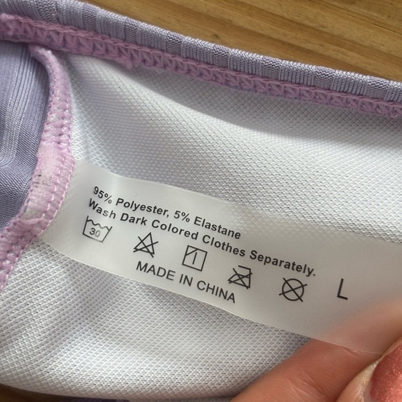 Lavender Ribbed Bikini Set - Picture 6 of 8